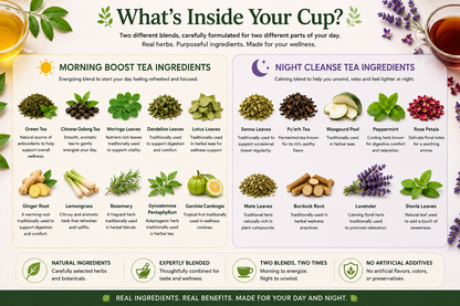28-Day Detox Tea – Morning Boost + Night Cleanse